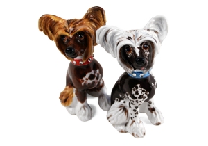 Chinese Crested Cruet Set