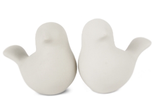 Bird Unpainted Cruet Set