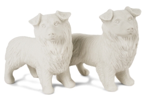 Border Collie Unpainted Cruet Set