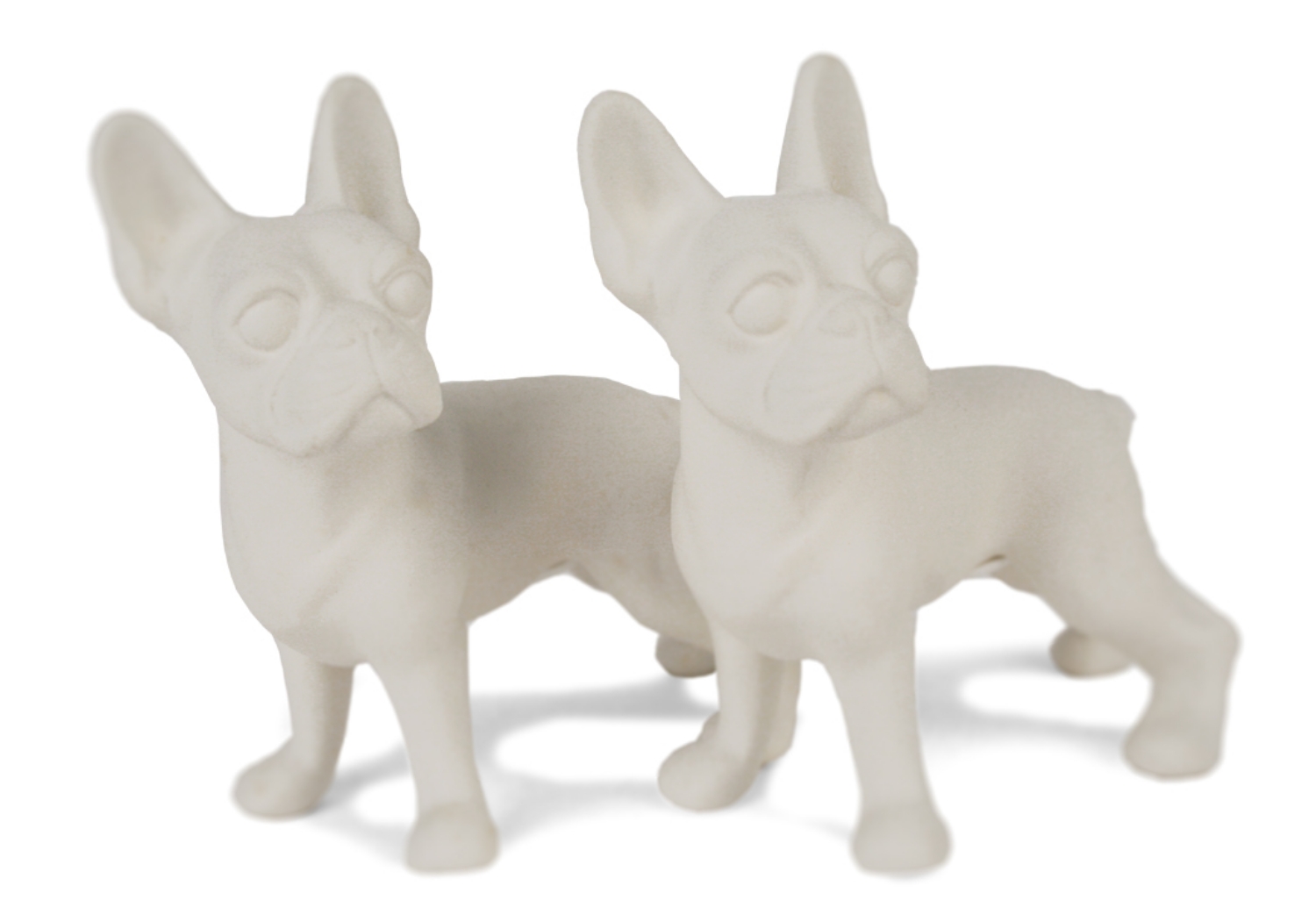 Boston Terrier Unpainted Cruet Set