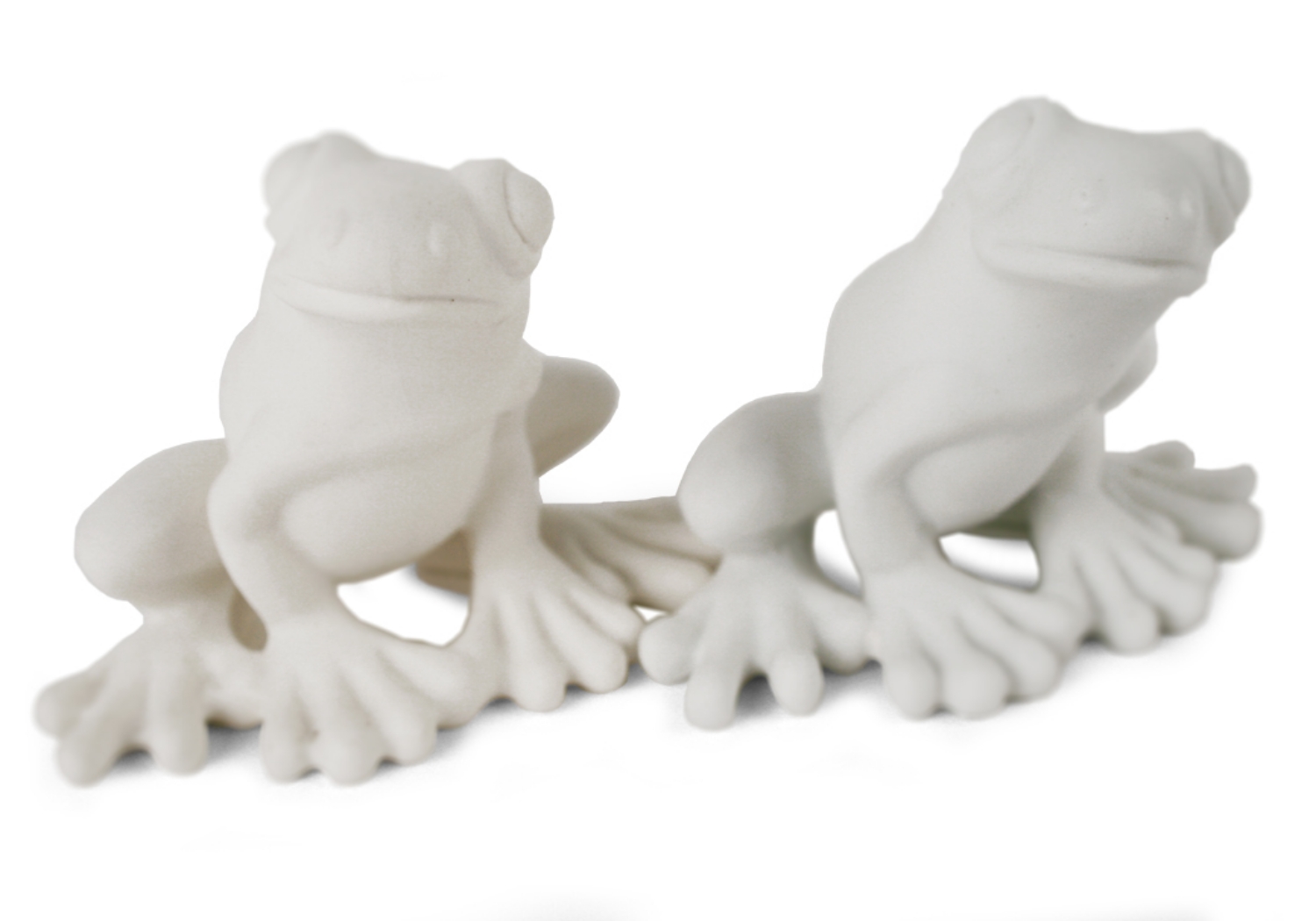 Frog Unpainted Cruet Set