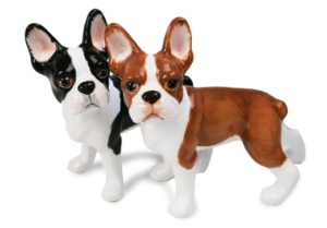 Boston Terrier Cruet Set