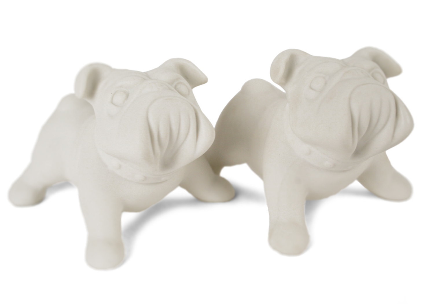 Bulldog Unpainted Cruet Set