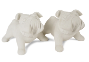Bulldog Unpainted Cruet Set