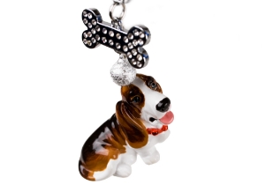 Basset Hound Key Ring