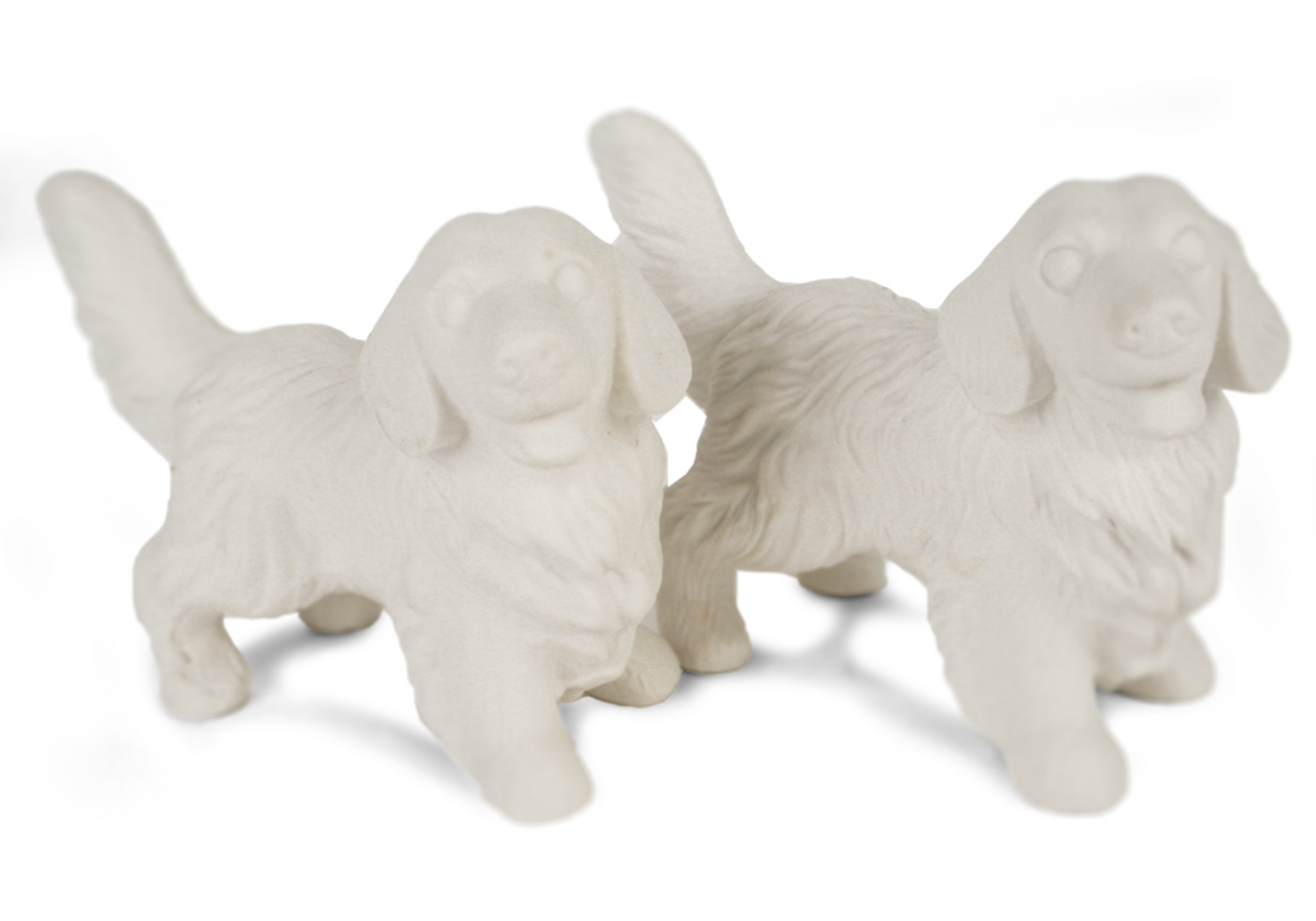 Golden Retriever Unpainted Cruet Set
