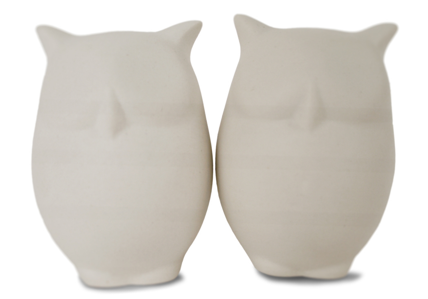 Owl Unpainted Cruet Set