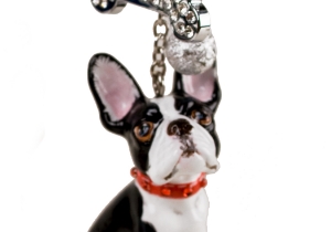 Boston Terrier Key Ring