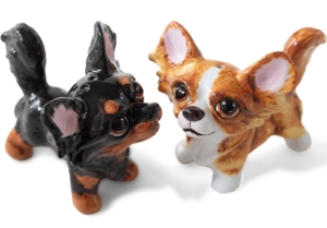 Chihuahua Long-haired Cruet Set