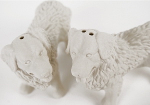 Bernese Mountain Dog Unpainted Cruet Set