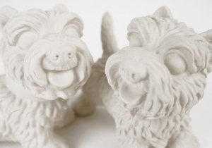 West Highland Terrier Unpainted Cruet Set