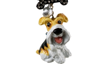 Wire Hair Fox Terrier Key Ring