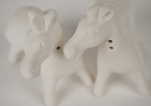 Zebra Unpainted Cruet Set
