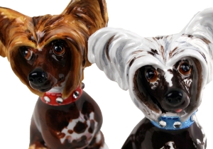 Chinese Crested Cruet Set