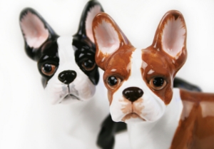 Boston Terrier Cruet Set