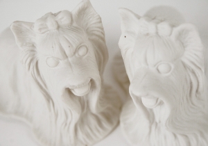 Yorkshire Terrier Unpainted Cruet Set