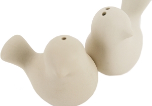 Bird Unpainted Cruet Set