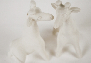 Giraffe Unpainted Cruet Set